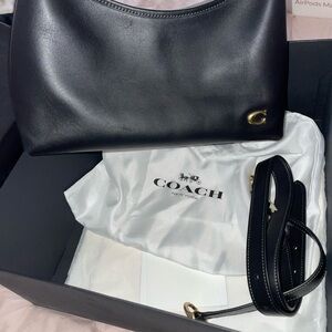 Coach Black Leather Shoulder Bag